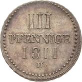 Reverse 3 Pfennig 1811 H