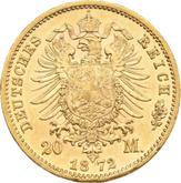 Reverse 20 Mark 1872 E Saxony