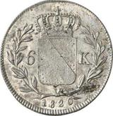 Reverse 6 Kreuzer 1820