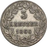 Reverse 3 Kreuzer 1866