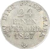 Reverse 1/24 Thaler 1827 S