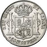 Reverse 50 Centavos 1885