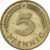 Obverse 5 Pfennig 1989 D