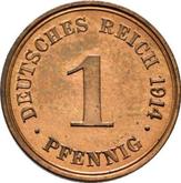 Obverse 1 Pfennig 1914 G