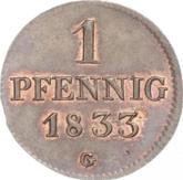 Reverse 1 Pfennig 1833 G
