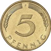 Obverse 5 Pfennig 1975 F