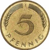 Obverse 5 Pfennig 1985 J