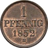 Reverse 1 Pfennig 1852 B