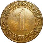 Obverse 1 Rentenpfennig 1924 J