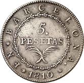 Reverse 5 Pesetas 1810