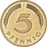 Obverse 5 Pfennig 1975 J