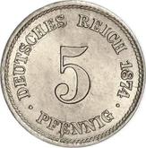 Obverse 5 Pfennig 1874 A