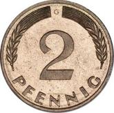 Obverse 2 Pfennig 1970 G