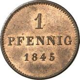 Reverse Pfennig 1845