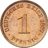 Obverse 1 Pfennig 1887 J