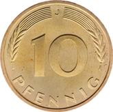 Obverse 10 Pfennig 1988 J