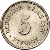 Obverse 5 Pfennig 1876 J