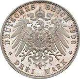 Reverse 3 Mark 1909 E Saxony