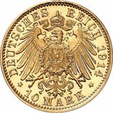 Reverse 10 Mark 1914 D Saxe-Meiningen