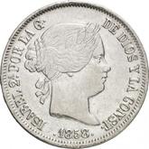 Obverse 20 Reales 1858