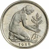 Reverse 50 Pfennig 1988 D