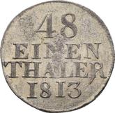 Reverse 1/48 Thaler 1813 H