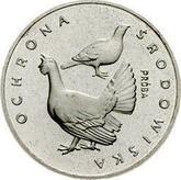 Reverse 100 Zlotych 1980 MW Pattern Capercaillie