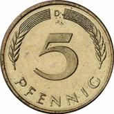 Obverse 5 Pfennig 1988 D