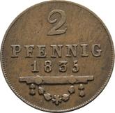 Reverse 2 Pfennig 1835