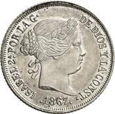 Obverse 20 Céntimos de escudo 1867