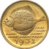 Obverse 5 Pfennig 1932 Flounder