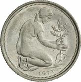 Reverse 50 Pfennig 1971 G