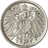 Reverse 5 Pfennig 1896 J