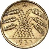Reverse 10 Reichspfennig 1933 A