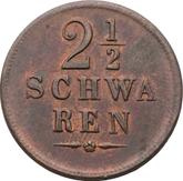 Reverse 2 1/2 Schwaren 1853