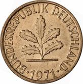 Reverse 1 Pfennig 1971 G