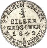 Reverse 1/2 Silber Groschen 1849 A