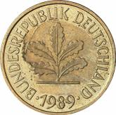 Reverse 5 Pfennig 1989 J