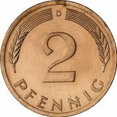 Obverse 2 Pfennig 1972 D