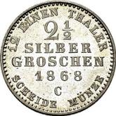 Reverse 2-1/2 Silber Groschen 1868 C