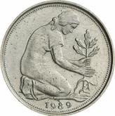 Reverse 50 Pfennig 1989 F