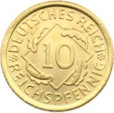 Obverse 10 Reichspfennig 1935 D