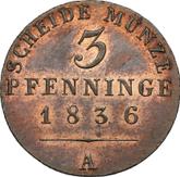 Reverse 3 Pfennig 1836 A