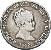 Obverse 4 Reales 1842 M CL