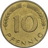 Obverse 10 Pfennig 1950 G