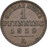 Reverse 1 Pfennig 1859 A