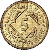 Obverse 5 Reichspfennig 1935 G