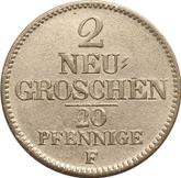Reverse 2 Neu Groschen 1853 F