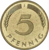 Obverse 5 Pfennig 1976 J