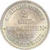 Reverse 2 Neu Groschen 1873 B
